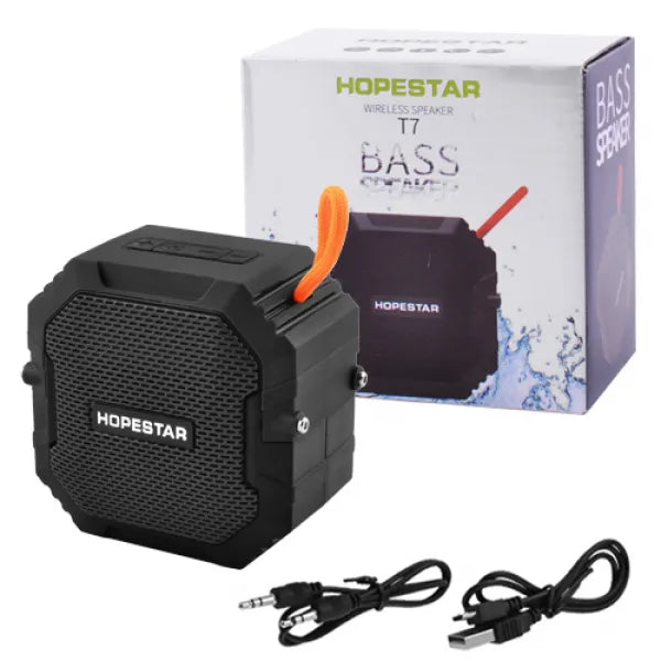 Hopestar T7 Outdoor Bluetooth Speaker – Mini Draadloze Speaker – IPX7 Waterdicht – 360° Stereo Subwoofer – Zwart-Ilumina Benelux
