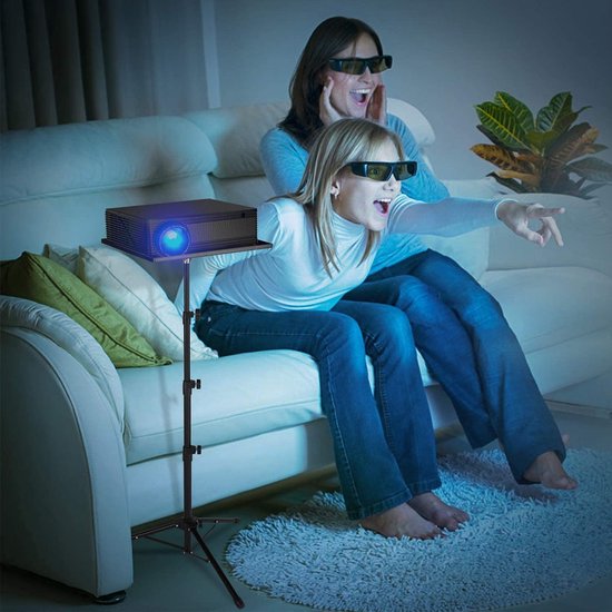 Projector statief – Opvouwbaar vloerstatief – Universeel laptop & DJ-standaard – Verstelbaar – Zwart-Statief-Ilumina Benelux
