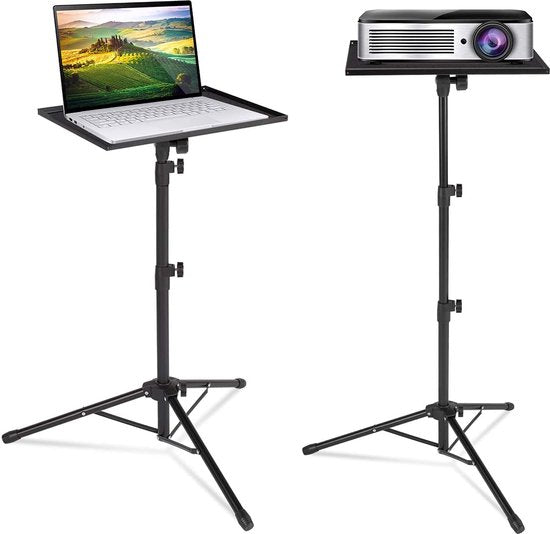 Projector statief – Opvouwbaar vloerstatief – Universeel laptop & DJ-standaard – Verstelbaar – Zwart-Statief-Ilumina Benelux