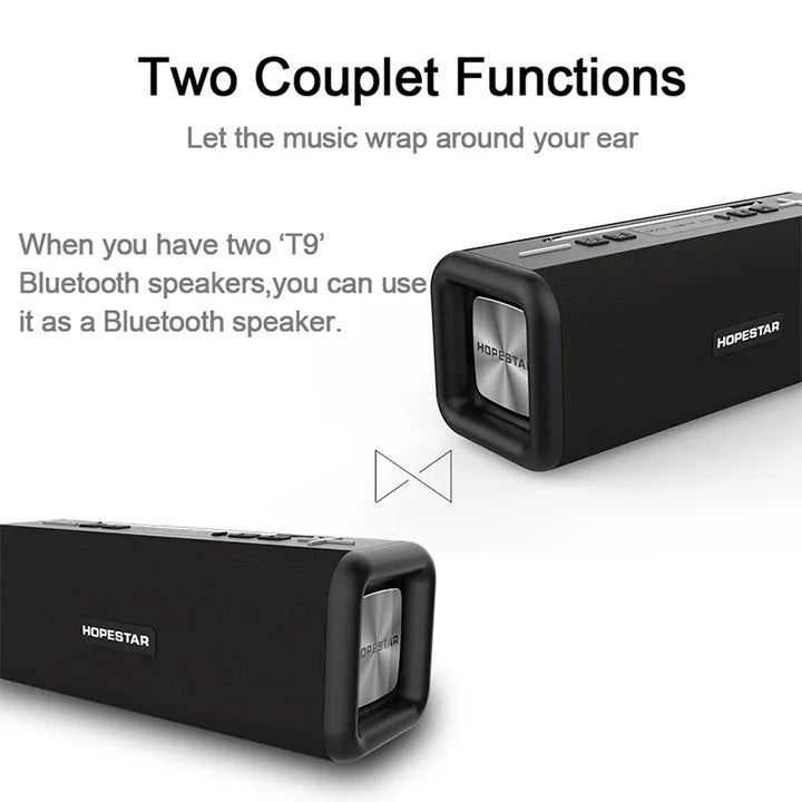 HOPESTAR A+ T9 Draagbare Bluetooth Speaker met Subwoofer – IPX7 Waterdicht – 10 Uur Speeltijd – Blauw-Ilumina Benelux
