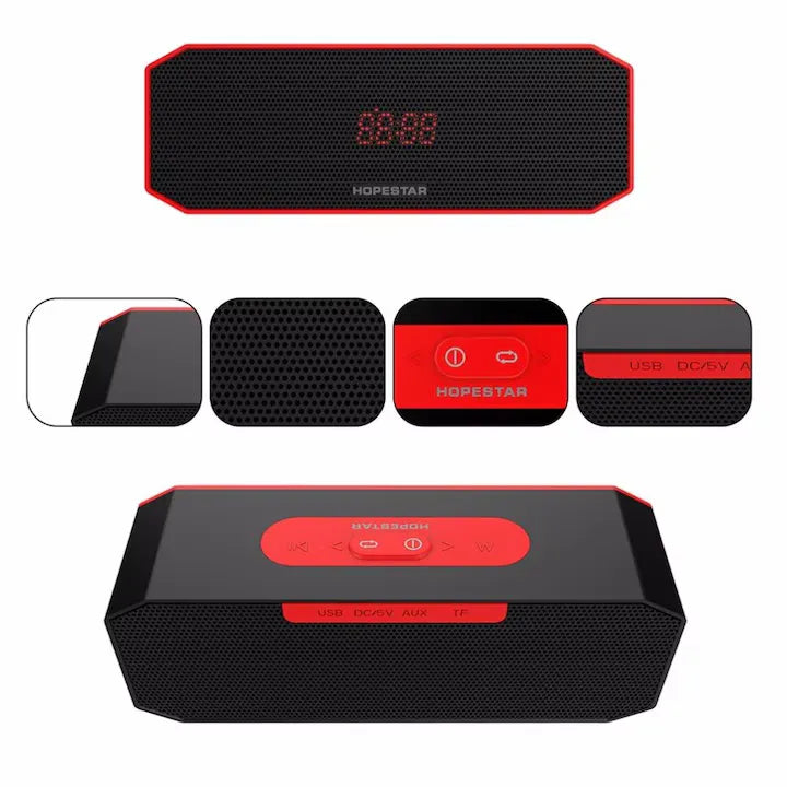 Hopestar P8 Draagbare Bluetooth Speaker – Waterdichte Outdoor Speaker – Rood-Ilumina Benelux