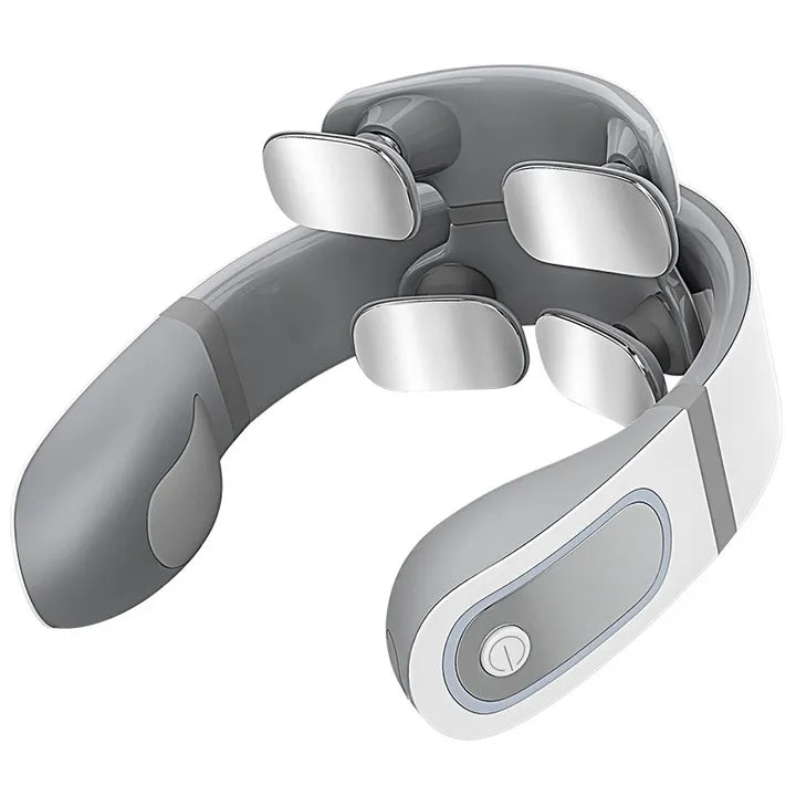 Slimme Nekmassageapparaat – 4 Massagekoppen – Elektrische Pulsmassage – Warmtefunctie – USB Oplaadbaar-Ilumina Benelux