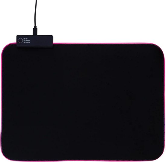 RGB Muismat – Gaming & Kantoor Bureau Mat – LED Verlichting – 35x25 cm – Zwart-Muismat-Ilumina Benelux