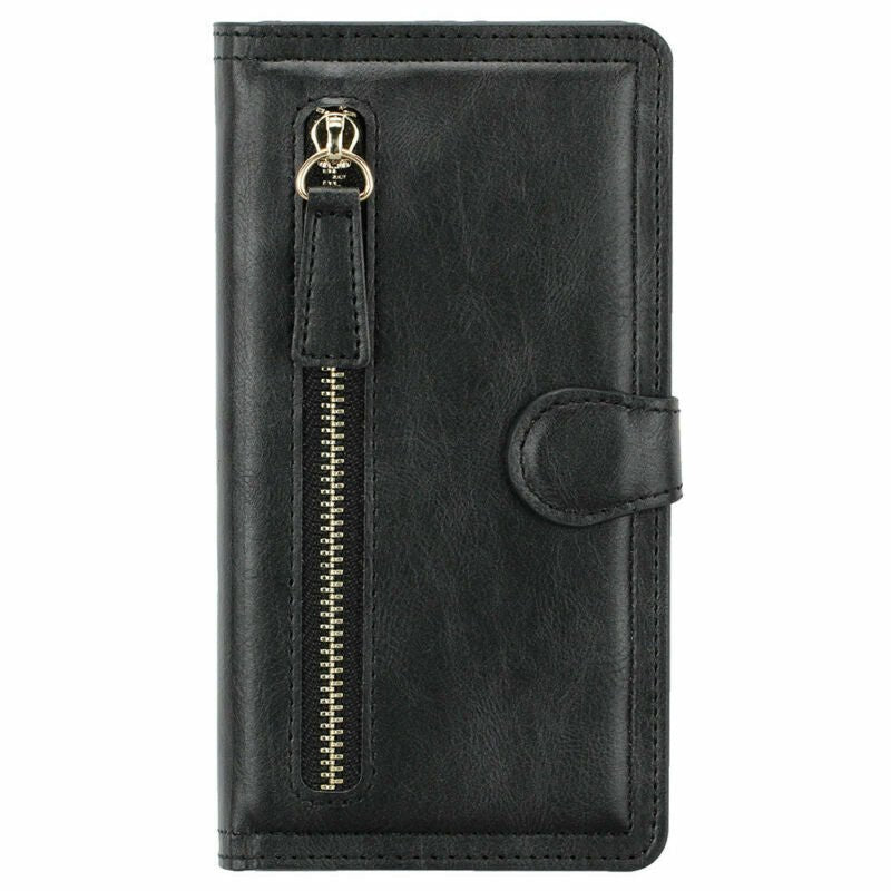 Samsung Galaxy S24 FE Hoesjes – Vintage Portemonnee Hoes – Pasjeshouder – Magneetsluiting – Zwart-Ilumina Benelux