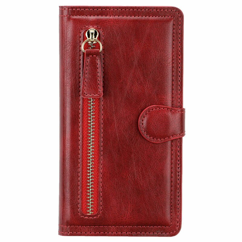 Samsung Galaxy A21S Hoesjes – Vintage Portemonnee Hoes – Pasjeshouder – Magneetsluiting – Rood-Ilumina Benelux