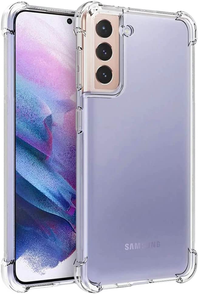 Samsung Galaxy S21 Hoesjes – Siliconen TPU Backcover – Schokbestendig – Inclusief 2x Screenprotector – Transparant-Ilumina Benelux