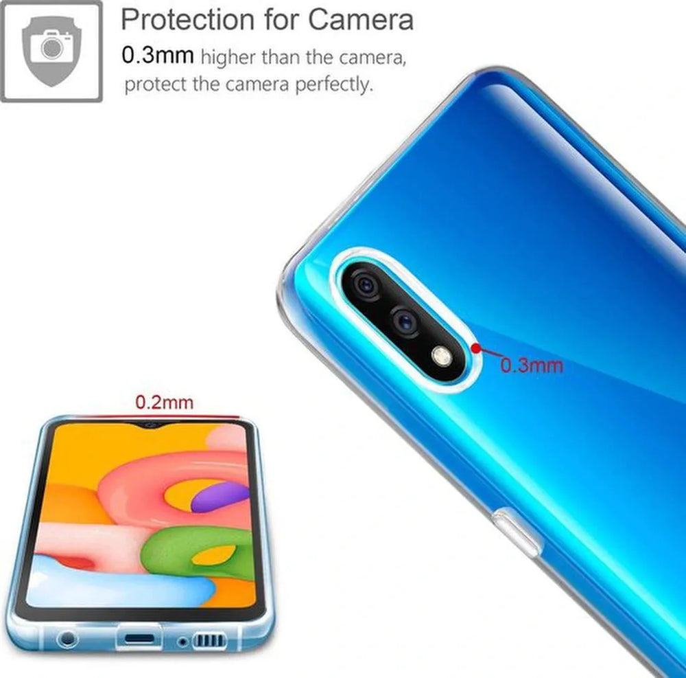 Samsung Galaxy A01 Hoesjes – Siliconen Backcover – Soft Case – Transparant-Ilumina Benelux