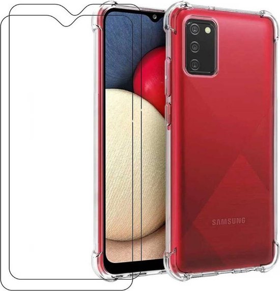 Samsung Galaxy A03s Hoesjes – Siliconen Backcover – Schokbestendig – Transparant – Inclusief 2x Screenprotector-Ilumina Benelux
