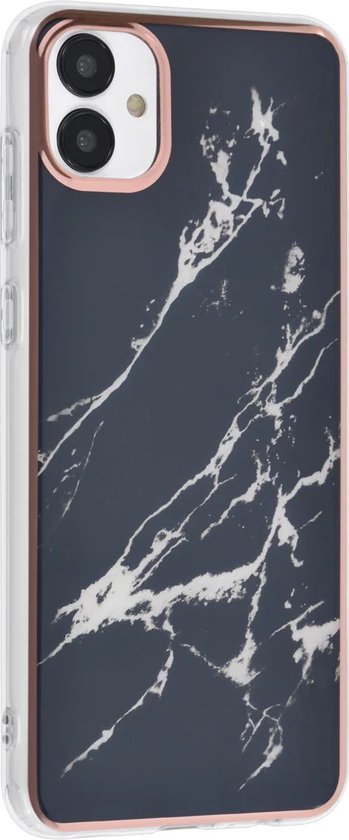 Samsung Galaxy A04 Hoesjes – TPU Backcover – Marmer Design – Zwart-Ilumina Benelux