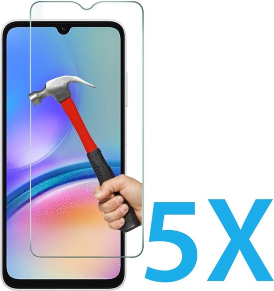 Samsung Galaxy A05S Screenprotector Gehard 9H – Anti-kras – 5-Pack Tempered Glas-Ilumina Benelux