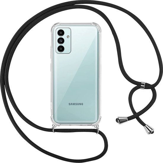 Samsung Galaxy A13 4G Hoesjes – Transparante Backcover met Koord – Schokbestendig – Doorzichtig-Ilumina Benelux