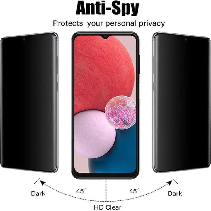 Samsung Galaxy A13 4G – Privacy Full Cover – 9H Gehard Glas – 5-Pack – Zwart-Ilumina Benelux