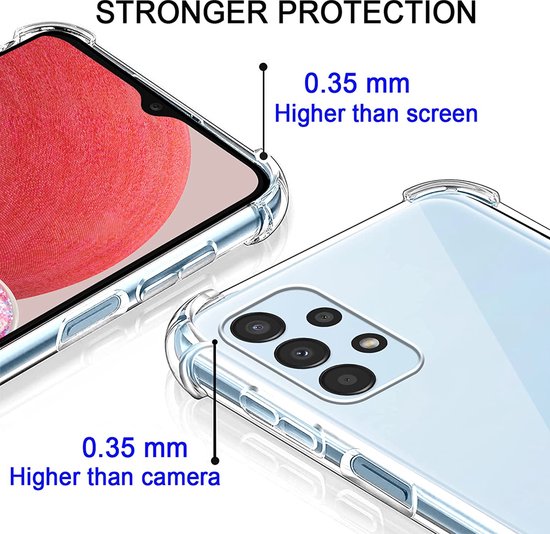 Samsung Galaxy A13 5G Hoesjes – Transparante Backcover met Koord – Schokbestendig – Doorzichtig-Ilumina Benelux