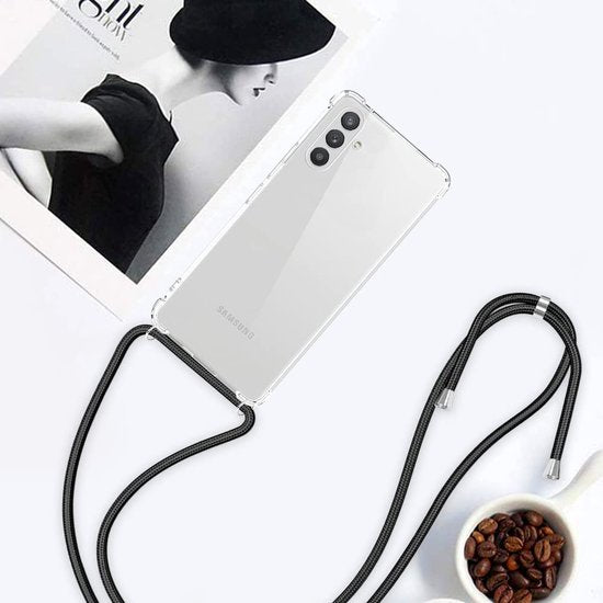 Samsung Galaxy A13 5G Hoesjes – Transparante Backcover met Koord – Schokbestendig – Doorzichtig-Ilumina Benelux