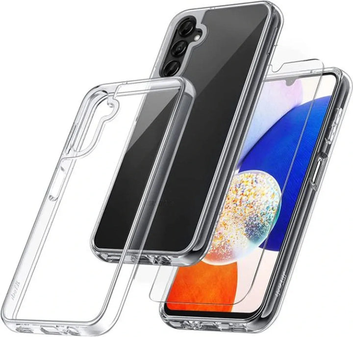 Samsung Galaxy A14 5G Hoesjes – Siliconen Backcover – Transparant – Inclusief Screenprotector-Ilumina Benelux