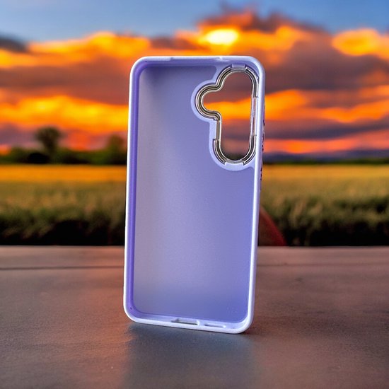 Samsung Galaxy A14 Hoesjes – Military Backcover – Soft TPU Bumper – Schokbestendig – Paars-Ilumina Benelux