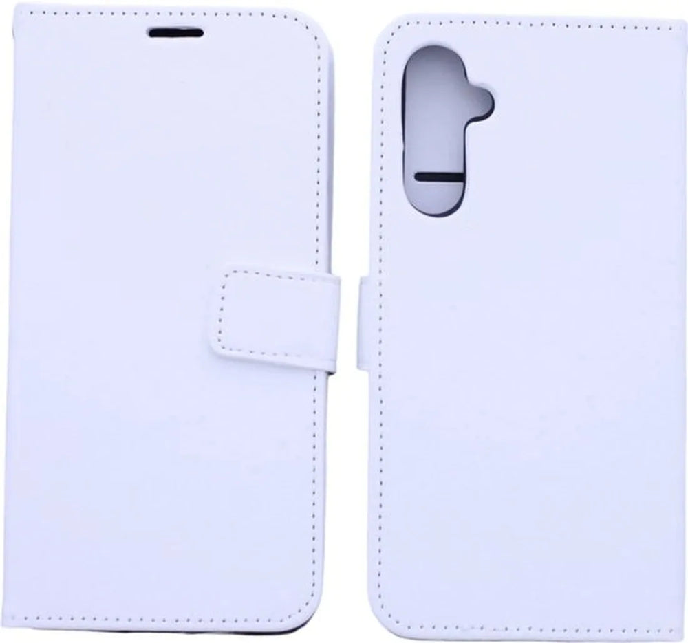 Samsung Galaxy A17 5G Hoesjes – Portemonnee Bookcase – Pasjeshouder – 2x Gehard Glas Screenprotector – Wit-Ilumina Benelux