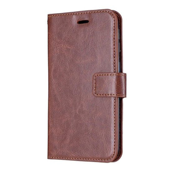 Samsung Galaxy A20E Hoesjes – Portemonnee Hoes – Pasjeshouder – Bookcase – Bruin-Ilumina Benelux