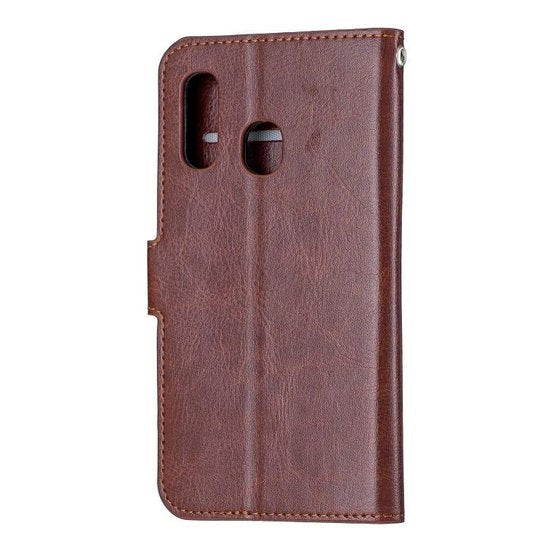 Samsung Galaxy A20E Hoesjes – Portemonnee Hoes – Pasjeshouder – Bookcase – Bruin-Ilumina Benelux