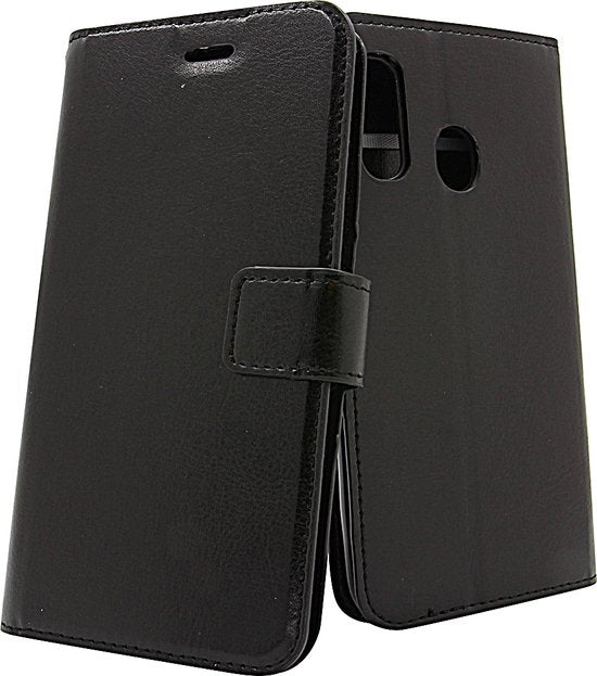 Samsung Galaxy A20S Hoesjes – Portemonnee Hoes – Bookcase – Pasjeshouder – Zwart-Ilumina Benelux
