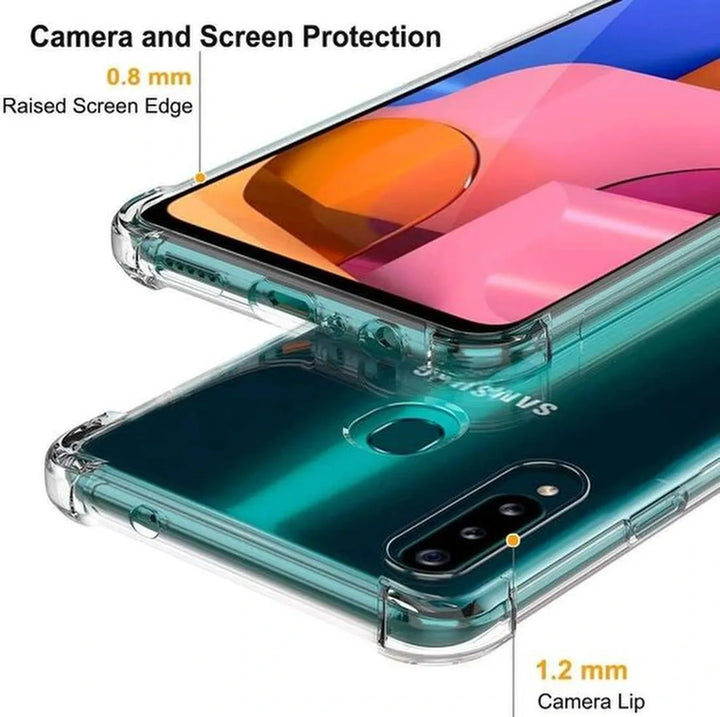 Samsung Galaxy A20S Hoesjes – Siliconen Backcover – Schokbestendig Anti-Shock – Transparant-Ilumina Benelux