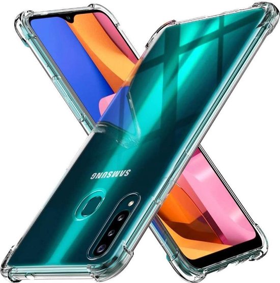 Samsung Galaxy A20S Hoesjes – Siliconen Backcover – Schokbestendig Anti-Shock – Transparant-Ilumina Benelux