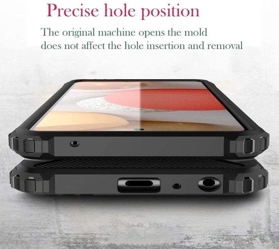 Samsung Galaxy A32 4G Hoesjes – Heavy Duty Hybride Backcover – Dual Layer Armor Case – Extra Stevig – Rood-Ilumina Benelux