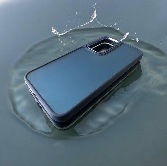 Samsung Galaxy A34 5G Hoesjes – Military Backcover – Soft TPU Bumperranden – Stevige Case – Blauw-Ilumina Benelux