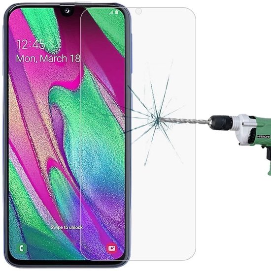 Samsung Galaxy A40 Hoesjes – Portemonnee Hoes – Magneetsluiting – Pasjeshouder – Goud + 2x Gehard Glas Screenprotector-Ilumina Benelux