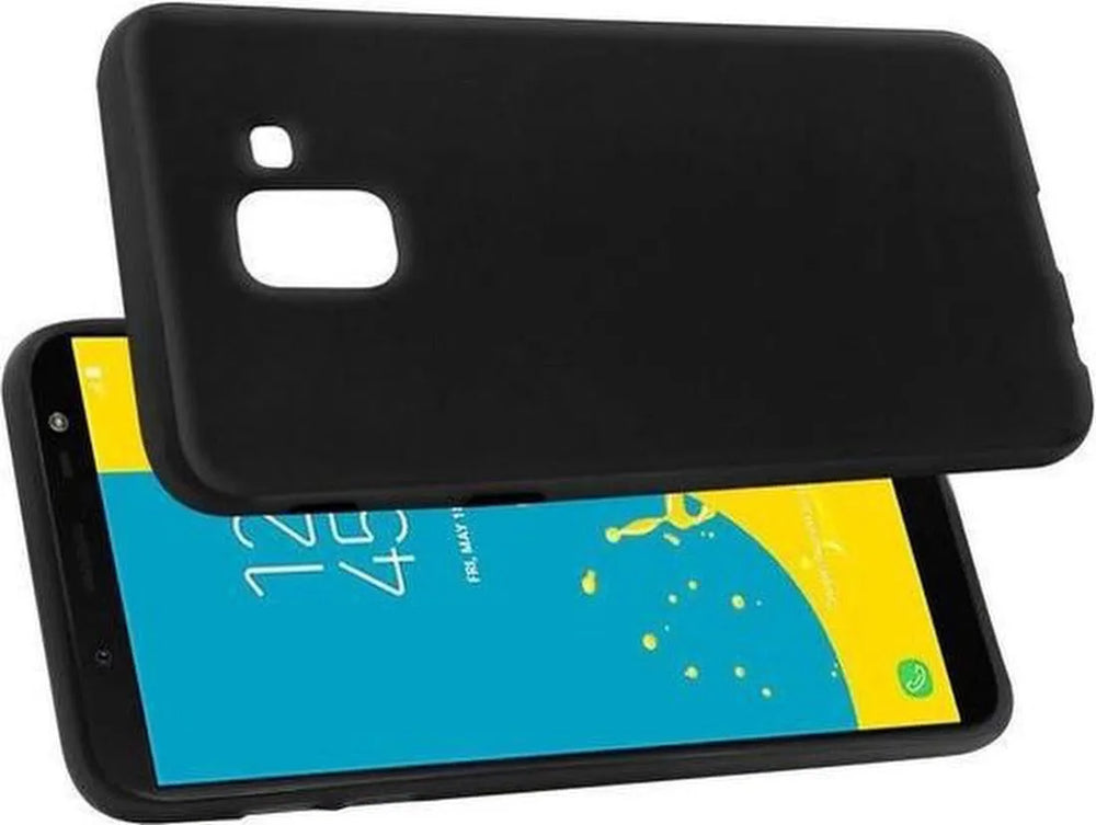 Samsung Galaxy A40 Hoesjes – TPU Siliconen Backcover – Soft Touch – Inclusief Gehard Glas Screenprotector – Zwart-Ilumina Benelux