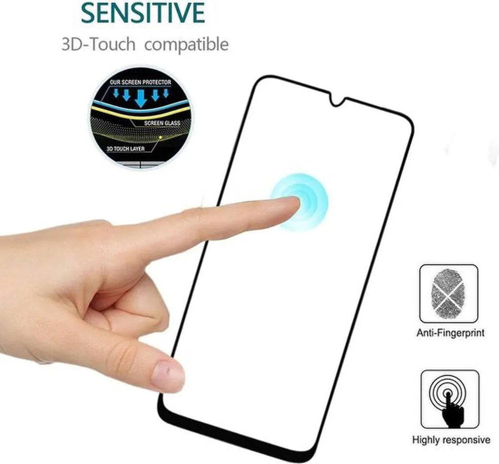 Samsung Galaxy A41 Screenprotector Full Cover Screenprotector Gehard 9H – 3-Pack-Ilumina Benelux