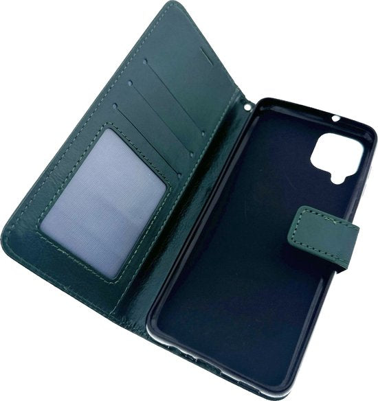 Samsung Galaxy A42 5G Hoesjes – Portemonnee Hoes – Pasjeshouder – Magneetsluiting – Groen-Ilumina Benelux