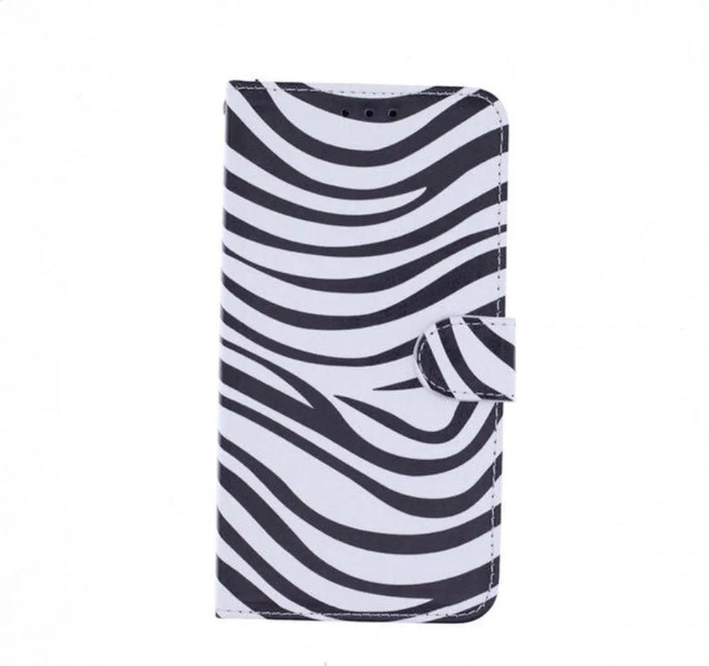 Samsung Galaxy A52 Hoesjes – Portemonnee Hoes – Zebra Design – 2x Gehard Glas Screenprotector – Zwart/Wit-Ilumina Benelux