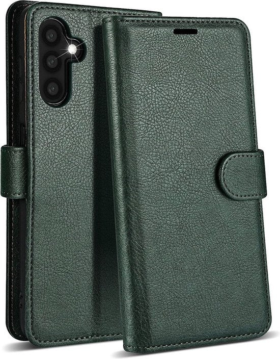 Samsung Galaxy A54 Hoesjes – Bookcase Portemonnee Hoes – Pasjeshouder – Magneetsluiting – Groen-Ilumina Benelux