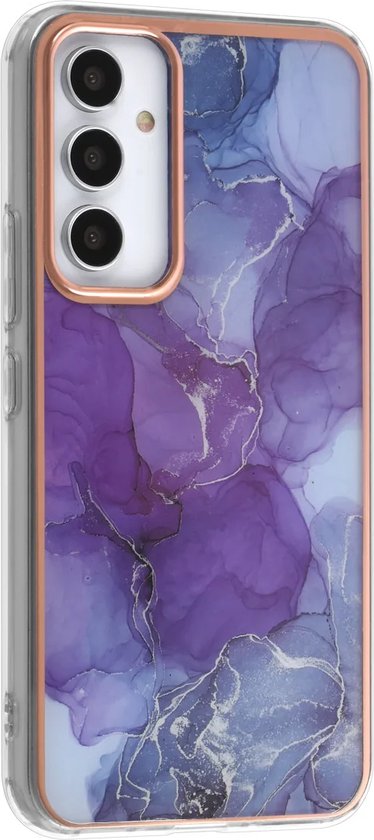 Samsung Galaxy A54 Hoesjes – TPU Backcover – Marmer Design – Paars-Ilumina Benelux