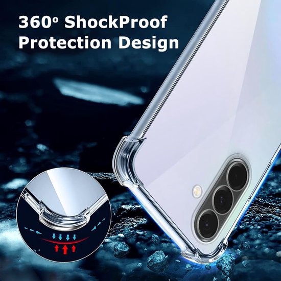 Samsung Galaxy A56 Hoesjes – Schokbestendige Siliconen Backcover – Transparant – Inclusief 2x Screenprotector-Ilumina Benelux
