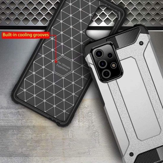 Samsung Galaxy A72 5G Hoesjes – Heavy Duty Armor Backcover – Schokbestendig – Zwart-Ilumina Benelux