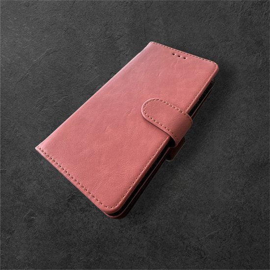 Samsung Galaxy A72 Hoesjes – Bookcase Portemonnee Hoes – Magneetsluiting – Pasjeshouder – Roze-Ilumina Benelux