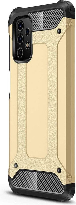 Samsung Galaxy A73 5G Hoesjes – Heavy Duty Armor Backcover – Schokbestendig – Goud-Ilumina Benelux