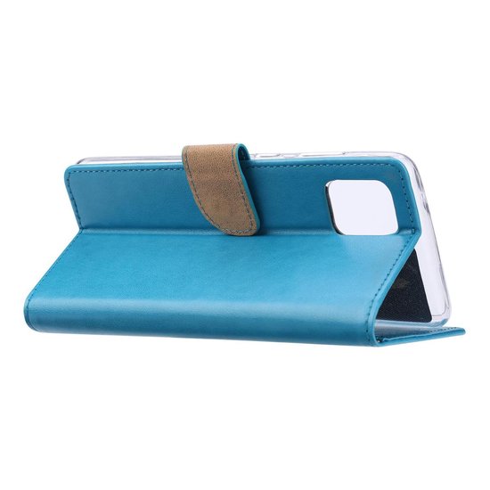 Samsung Galaxy Note 10 Lite Hoesjes – Bookcase Portemonnee Hoes – Pasjeshouder – Magneetsluiting – Turquoise-Ilumina Benelux