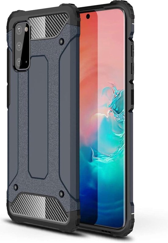 Samsung Galaxy Note 20 Hoesjes – Heavy Duty Armor Backcover – Schokbestendig – Blauw-Ilumina Benelux