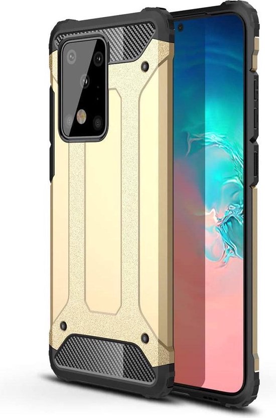 Samsung Galaxy Note 20 Ultra Hoesjes – Heavy Duty Armor Backcover – Schokbestendig – Goud-Ilumina Benelux