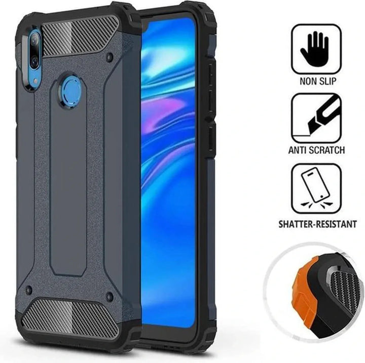 Samsung Galaxy S10 Lite Hoesjes – Armor Hybrid Backcover – Schokbestendig – Blauw-Ilumina Benelux