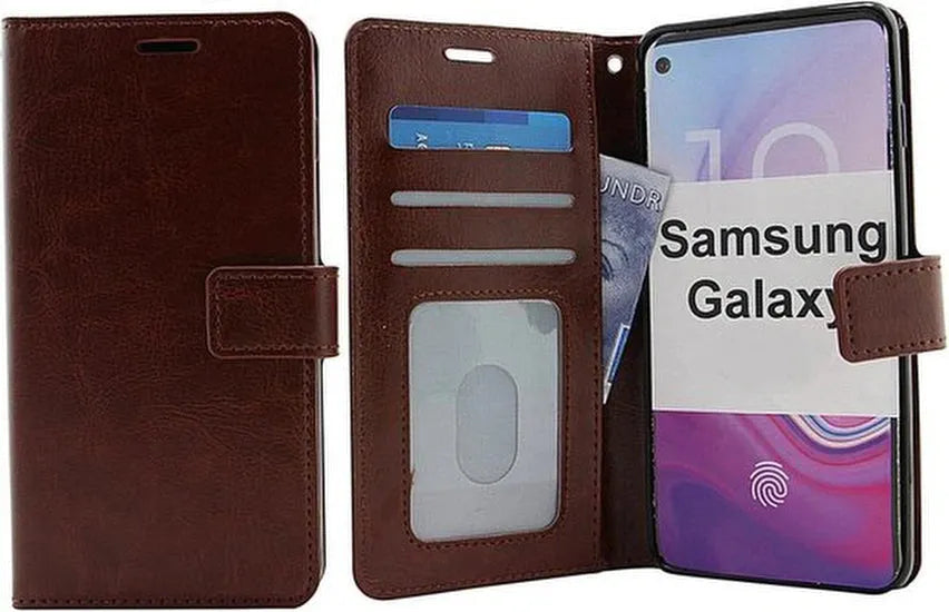 Samsung Galaxy S10E Hoesjes – Portemonnee Hoes – Bookcase – Pasjeshouder – Bruin-Ilumina Benelux
