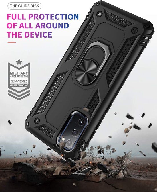 Samsung Galaxy S20 Hoesjes – Ring Armor Backcover – 360° Draaibare Standaard – Magneet – Zwart-Ilumina Benelux
