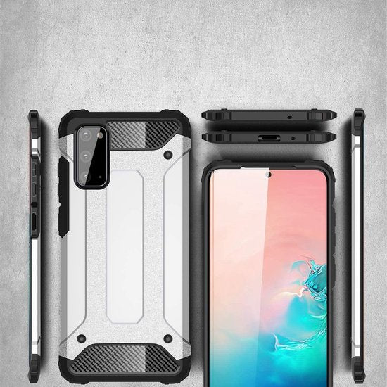 Samsung Galaxy S20 Plus Hoesjes – Heavy Duty Armor Backcover – Schokbestendig – Roségoud-Ilumina Benelux