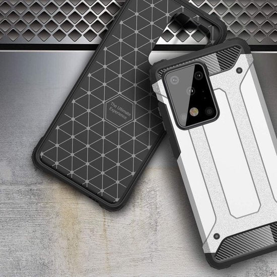Samsung Galaxy S20 Ultra Hoesjes – Heavy Duty Armor Backcover – Schokbestendig – Zwart-Ilumina Benelux