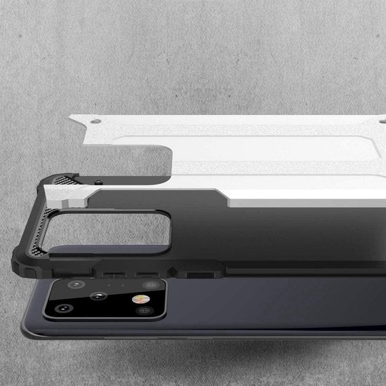 Samsung Galaxy S20 Ultra Hoesjes – Heavy Duty Armor Backcover – Schokbestendig – Zwart-Ilumina Benelux