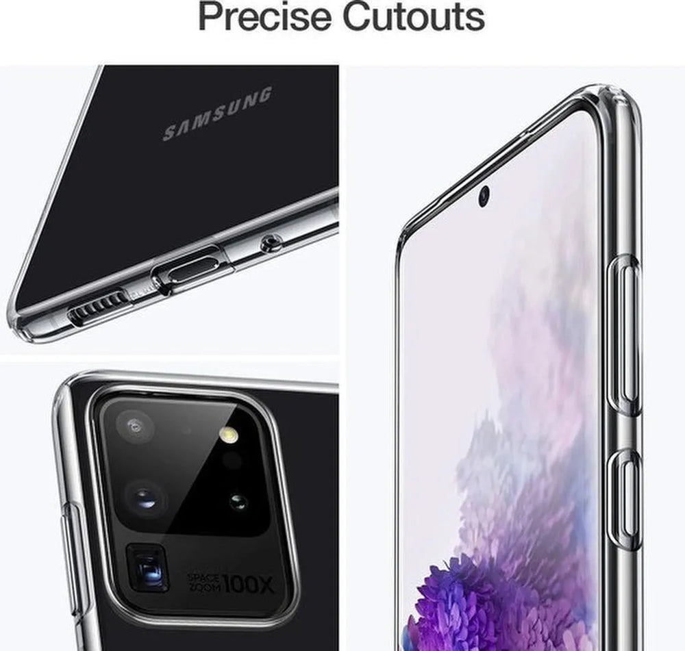 Samsung Galaxy S20 Ultra Hoesjes – Siliconen Backcover – Soft Grip – Transparant-Ilumina Benelux