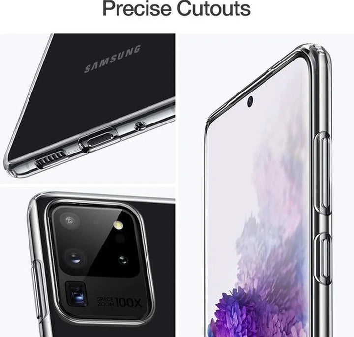 Samsung Galaxy S20 Ultra Hoesjes – Siliconen Backcover – Soft Grip – Transparant-Ilumina Benelux